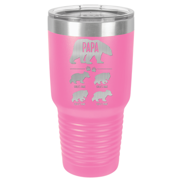 Papa Bear w/ 4 Cubs 30oz Ringneck Tumbler